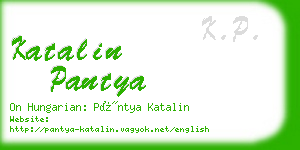 katalin pantya business card